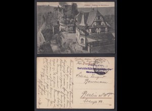 Ansichtskarte Zabern Hohbarr m. Geroldseck gestempelt 1917