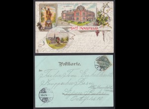 Ansichtskarte Krefeld Mehrbildkarte gestempelt 1901 