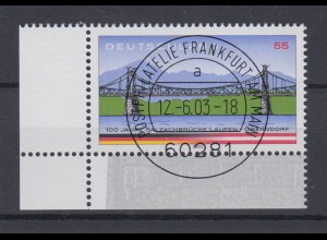 Bund 2345 Eckrand links unten 100 Jahre Salzachbrücke 55 Cent ESST Frankfurt
