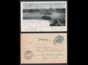 Ansichtskarte Gruss aus Neuwied 1905 Stempel Bahnpost Zug 315