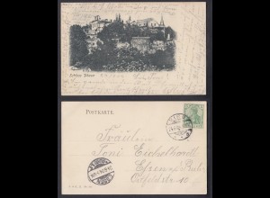 Ansichtskarte Schloss Dhaun im Hunsrück gestempelt Kirn 1904