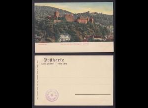 Ansichtskarte Heidelberg Schloss von der Hirschgasse gesehen nicht gelaufen