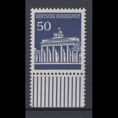 Bund 509 mit Unterrand Brandenburger Tor 50 Pf postfrisch