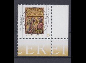 Bund 2437 Eckrand rechts unten Deutsche Malerei 55 Cent ESST Weiden