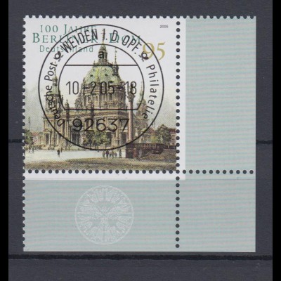 Bund 2445 Eckrand rechts unten 100 Jahre Berliner Dom 95 Cent ESST Weiden