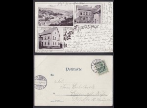 Ansichtskarte Gruss aus Meckenhaupt Mehrbildkarte gestempelt Kirn 1903
