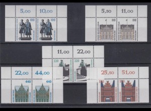 Bund 1934-1938 Eckrand Paare links + rechts oben SWK (XX+XXI) postfrisch