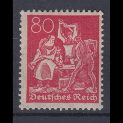 Deutsches Reich 166 Schmied 80 Pf postfrisch 