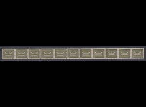 Deutsches Reich 159a RM 11er Streifen Ziffern 10 Pfennig ungefaltet postfrisch