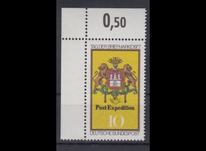 Bund 948 Eckrand links oben Tag der Briefmarke 10 Pf postfrisch