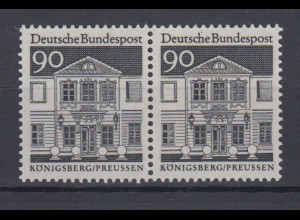 Bund 499 waagerechtes Paar Deutsche Bauwerke groß 90 Pf postfrisch