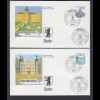 Berlin FDC`s mit 673-677 Burgen und Schlösser ESST 16.06.1982 + 15.07.1982