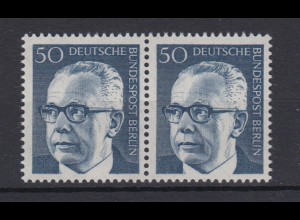 Berlin 365 waagerechtes Paar Dr. Gustav Heinemann 50 Pf postfrisch