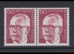 Berlin 431 waagerechtes Paar Dr. Gustav Heinemann 150 Pf postfrisch