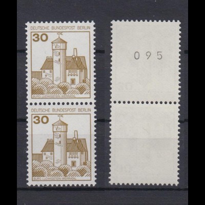 Berlin 534 RM senkrechtes Paar ungerade Nr. Burgen + Schlösser 30 Pf postfrisch