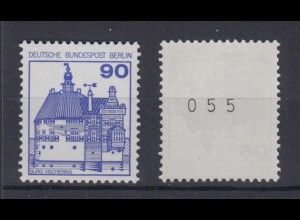 Berlin 588 RM mit ungerader Nummer Burgen+Schlösser 90 Pf postfrisch 