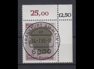 Berlin 701 korrigierter Bogenwertzähler Eckr. rechts oben Ringelnatz 50 Pf ESST 