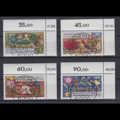 Berlin 744-747 korrigierter Bogenwertzähler Eckrand rechts oben Miniaturen ESST 