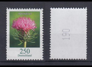 Bund 3199 RM mit gerader Nummer Blumen Alpendistel 250 Cent postfrisch