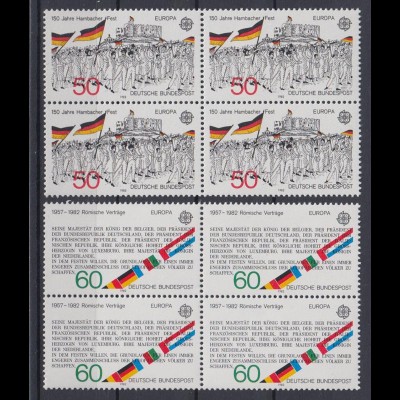 Bund 1130-1131 4er Block Europa Historische Ereignisse 50 Pf + 60 Pf postfrisch
