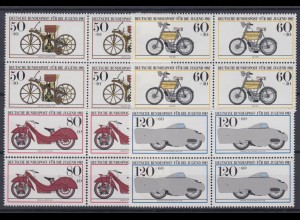 Bund 1168-1171 4er Bock Historische Motorräder kompl. Satz postfrisch