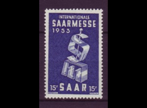 Saarland 341 Freimarke 15 Fr postfrisch 