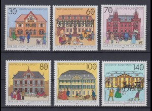 Bund 1563-1568 Historische Posthäuser kompl. Satz postfrsich