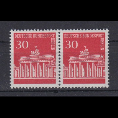 Berlin 288 waagerechtes Paar Brandenburger Tor postfrisch