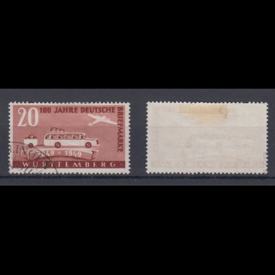 Französische Zone Württemberg 50 100 J. dt. Briefmarken 20 Pf geprüft