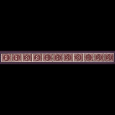Deutsches Reich 271 RM 11er Streifen Kleinziffer 400 Mark ungefaltet postfrisch