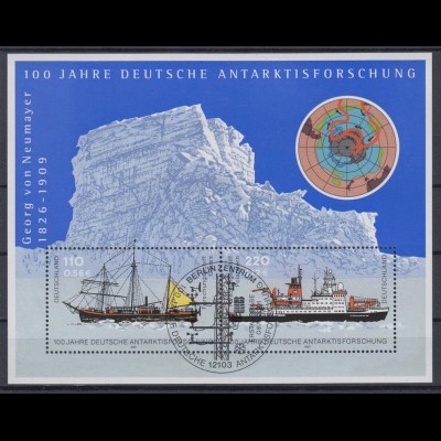 Bund Block 57 100 Jahre deutsche Antarktisforschung Ersttagsstempel Berlin