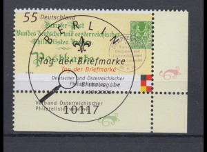 Bund 2565 Eckrand rechts unten Tag der Briefmarke 55 Cent ESST Berlin