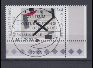 Bund 2308 Eckrand rechts unten Kulturstiftung der Länder 144 C ESST Berlin