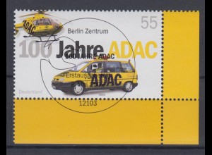 Bund 2340 Eckrand rechts unten 100 Jahre ADAC 55 Cent ESST Berlin
