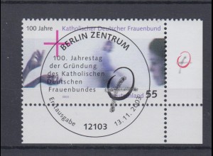 Bund 2372 Eckrand rechts unten 100 Jahre Kathlischer Frauenbund 55 C ESST Berlin