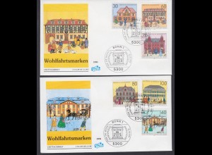 Bund FDC`s mit 1563-1568 Historische Posthäuser kompl. Satz ESST Bonn 10.10.1991