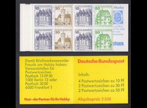 Bund Markenheftchen 22 I e Burgen + Schlösser 1980 postfrisch 