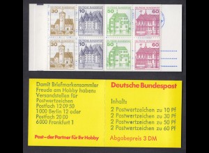 Bund Markenheftchen 23d Burgen + Schlösser 1982 mit Plf. VII postfrisch 