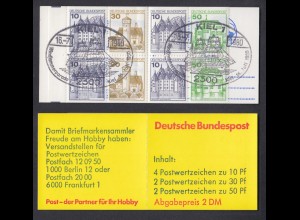 Bund Markenheftchen 22 I d Burgen + Schlösser 1980 mit Sonderstempel Kiel