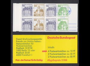 Bund Markenheftchen 22 I d ZB Burgen + Schlösser 1980 postfrisch