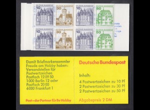 Bund Markenheftchen 22 I l Burgen + Schlösser 1980 postfrisch 
