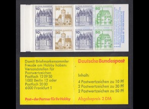 Bund Markenheftchen 22 I n Burgen + Schlösser 1980 postfrisch 