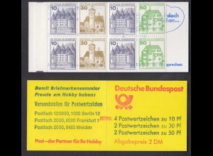 Bund Markenheftchen 22 I s ZB Burgen + Schlösser 1980 postfrisch 