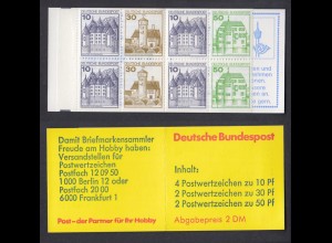 Bund Markenheftchen 22 I xa Burgen + Schlösser 1980 postfrisch 