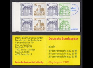 Bund Markenheftchen 22 I p Burgen + Schlösser 1980 postfrisch 