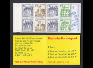 Bund Markenheftchen 22 I i RZ 1 Burgen + Schlösser 1980 postfrisch 