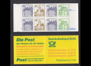 Berlin Markenheftchen 11g Burgen und Schlösser 1980 postfrisch