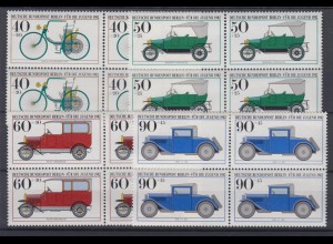 Berlin 660-663 4er Block Historische Autos kompl. Satz postfrisch