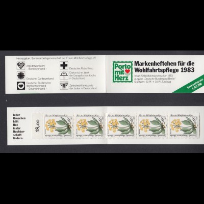 Berlin Markenheftchen Bundesarbeitsgemeinschaft Wohlfahrt 5x 704 60+30 Pf 1983**