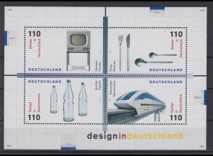 Bund Block 50 Design in Deutschland 4x 110 Pf postfrisch
